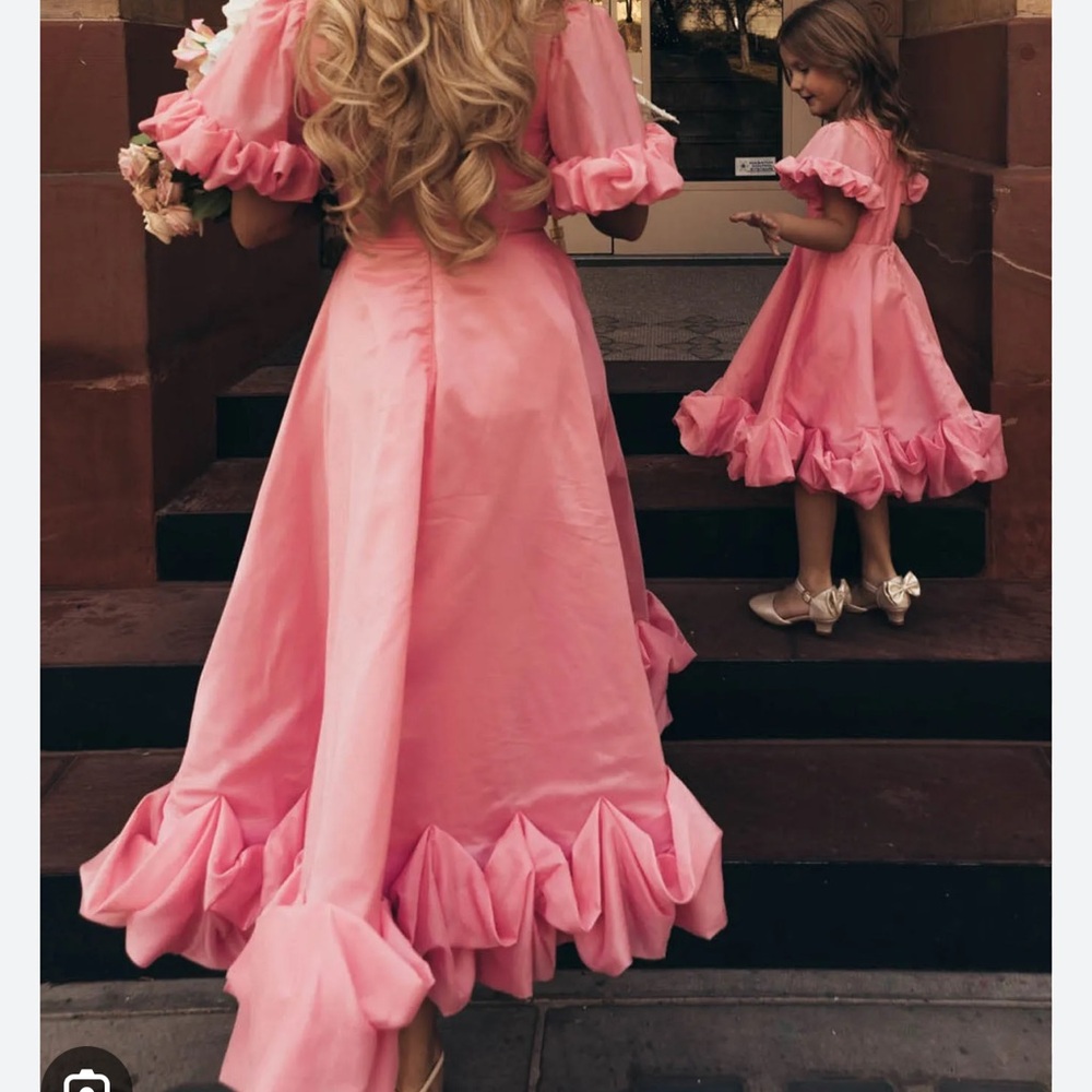 Ivy City Co Pink Maxi Dress with Ruffle Hem - Picture 2 of 8